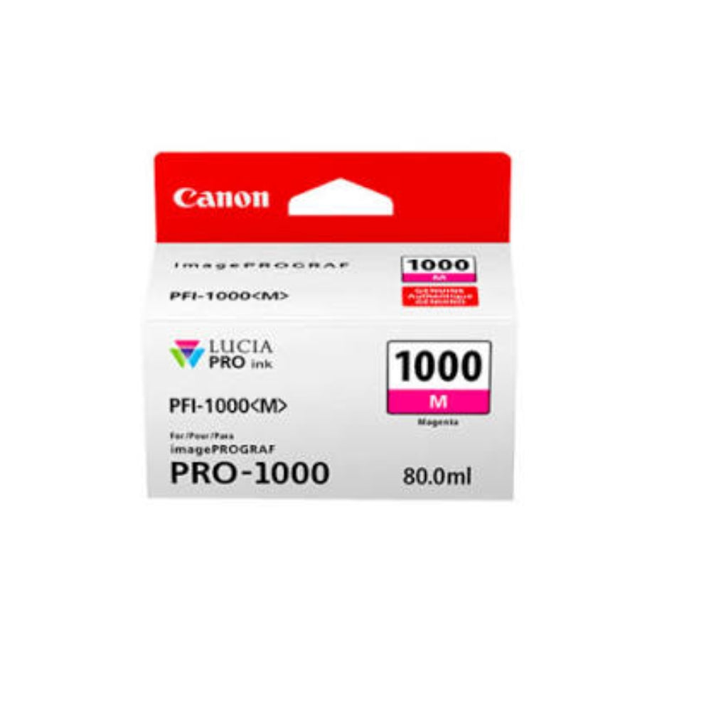 Original Canon PFI-1000 Standard Yield Magenta Ink Cartridge, 0548C001