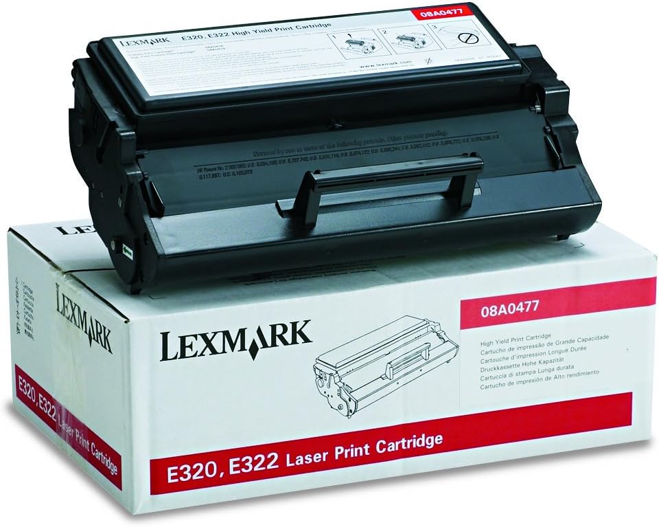 Genuine Lexmark 08A0477 High Yield Black Toner Cartridge