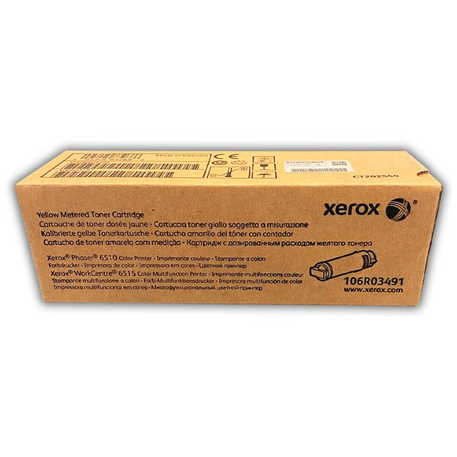 Original Xerox PHASER 6510/6515 High Yield Yellow Toner Cartridge, 106R03491