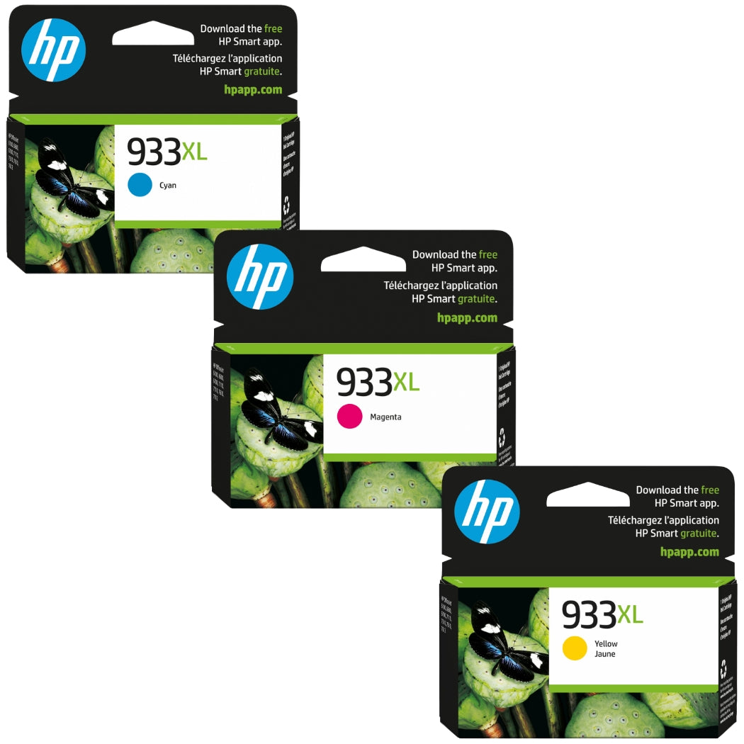 HP 933XL Cyan, Magenta, Yellow Ink Cartridge- 3 Pack