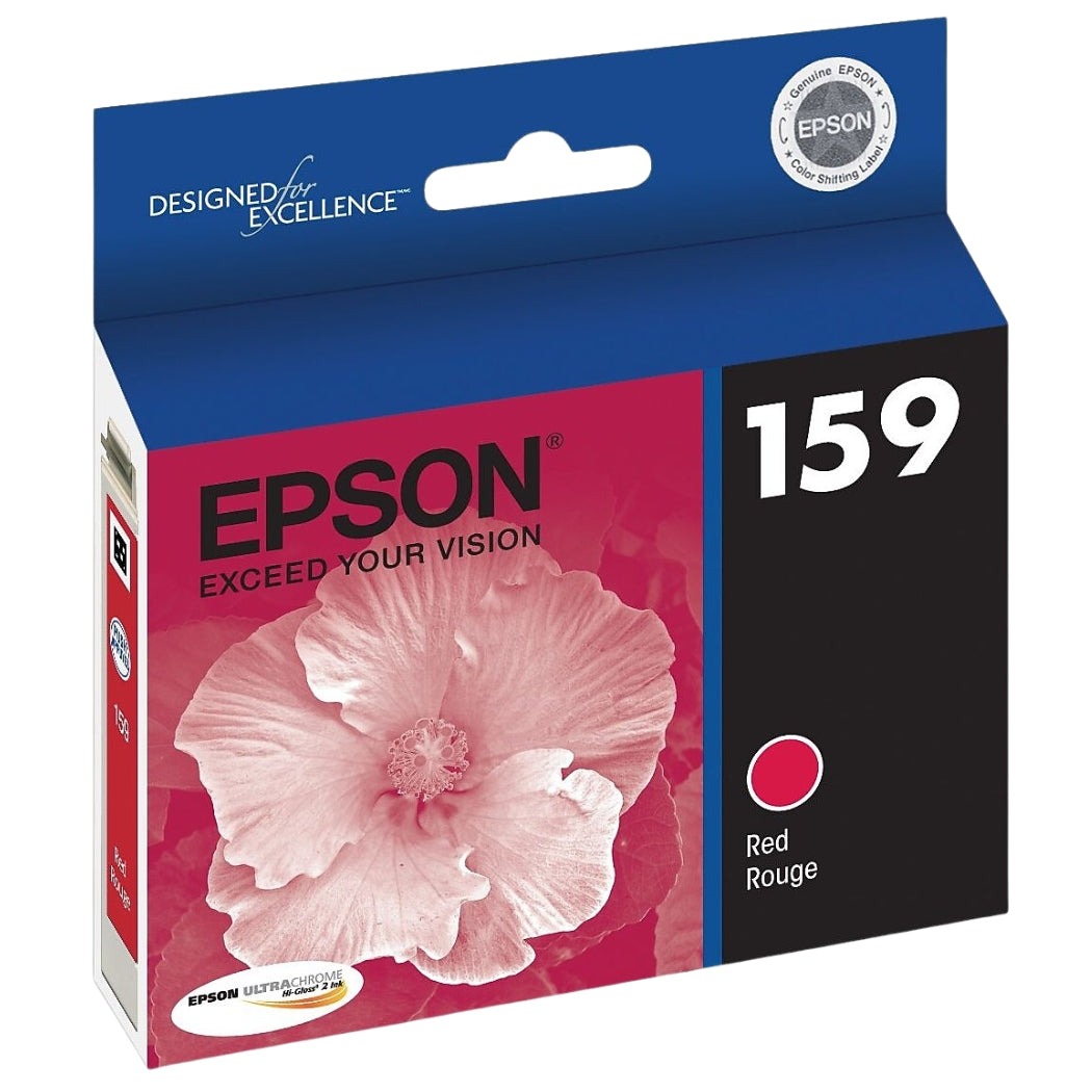 Epson 159 Standard-Yield Red UltraChrome (Hi-Gloss 2) Ink Cartridge, T159720