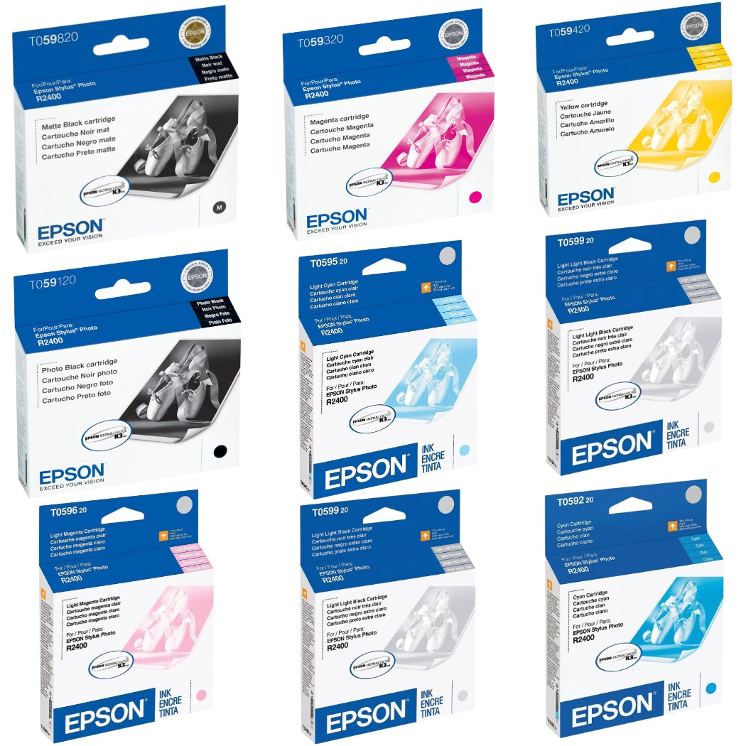 Original Epson 59 (T059) Black and Color Ink Cartridges