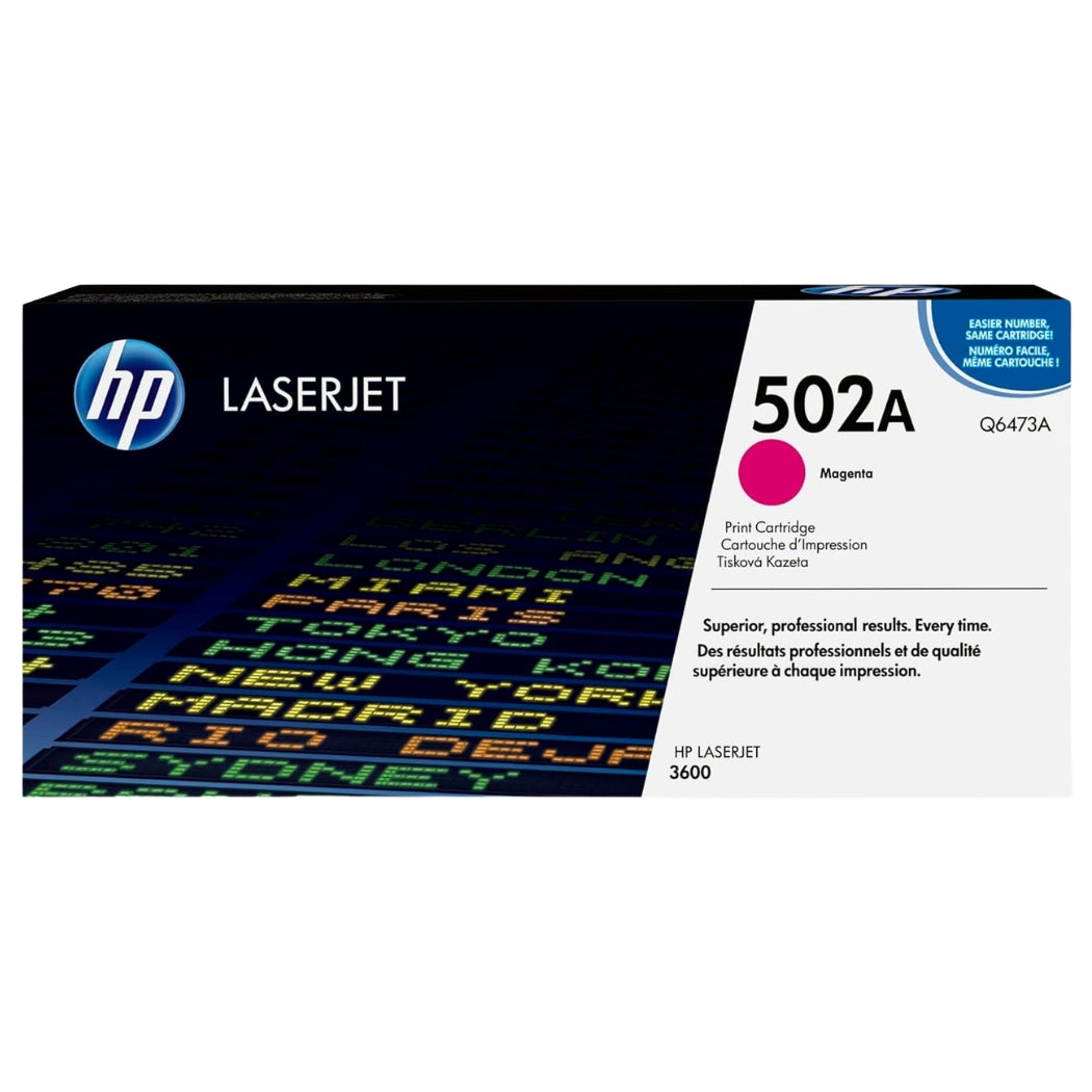 HP 502A Standard Yield Magenta LaserJet Toner Cartridge, Q6473A