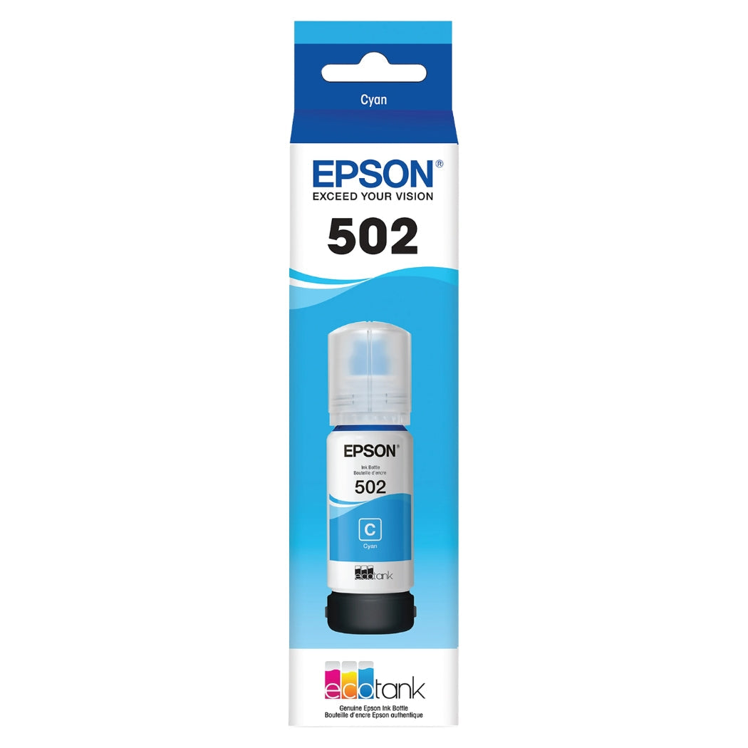 Epson T502 Cyan Ink Bottle, T502220-S