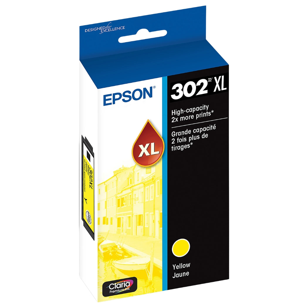 Epson 302XL Claria Premium High-Yield Yellow Ink Cartridge, T302XL420