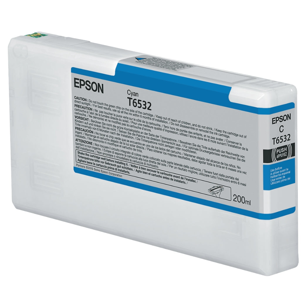 Epson T6532 Cyan Ink Cartridge, T653200