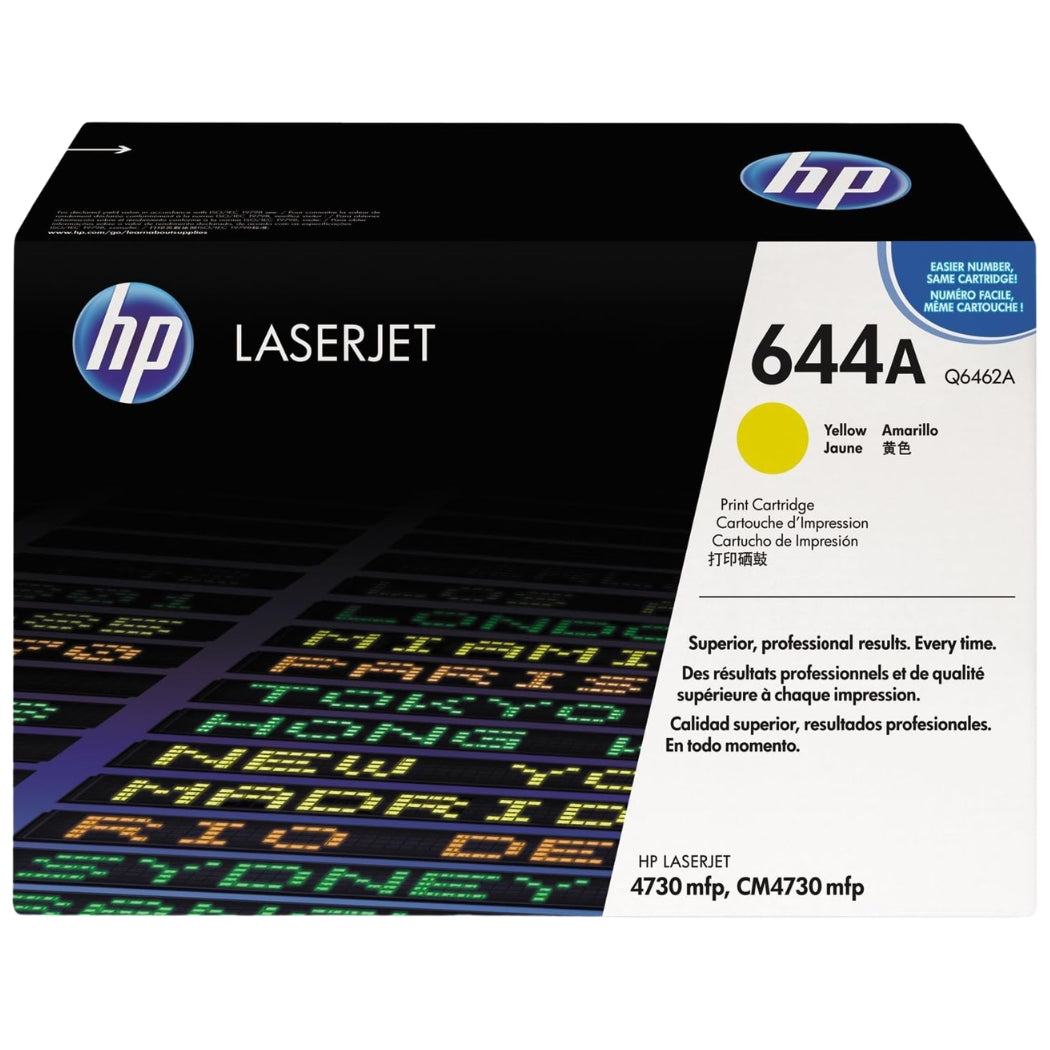 Genuine HP 644A Yellow Laserjet Toner Cartridge, Q6462A