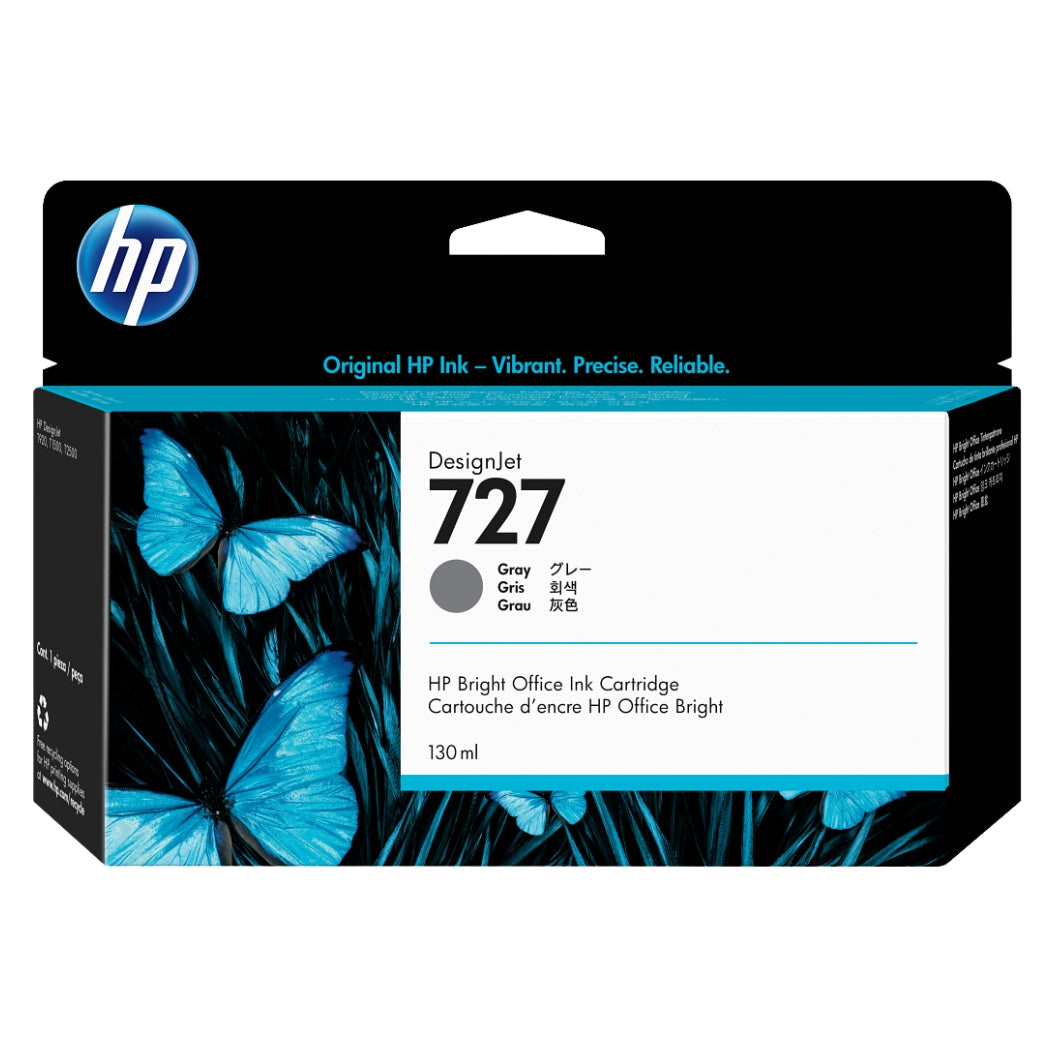 HP 727 130mL (B3P24A) Gray Ink Cartridge