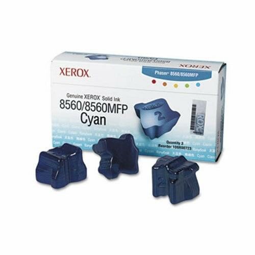 Original Xerox Phaser 8560 Standard Yield Cyan Solid Ink Pack (3 Sticks) 108R00723