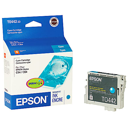 Original Epson (T0442) Standard Yield Cyan Ink Cartridge, T044220