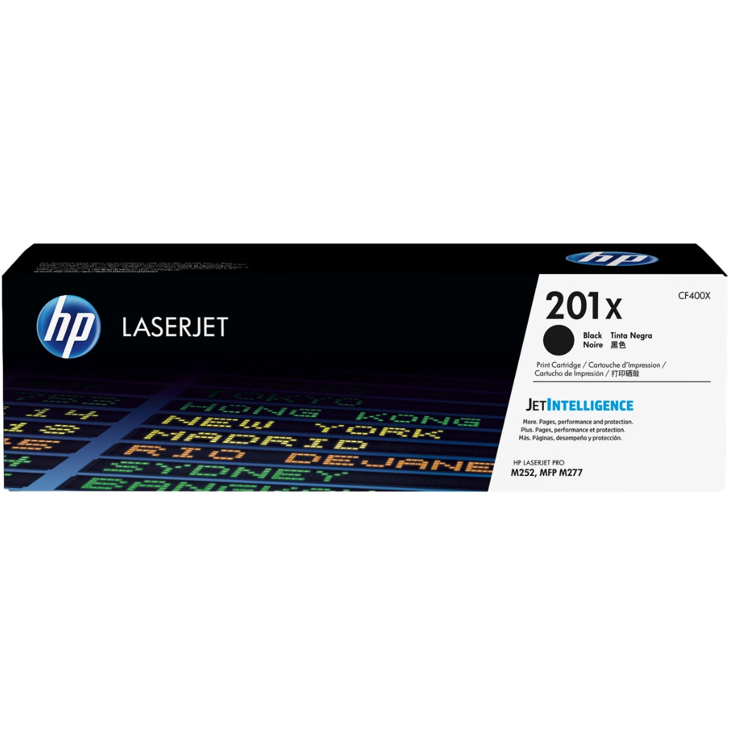 Genuine HP 201X High-Yield Black LaserJet Toner Cartridge, CF400X