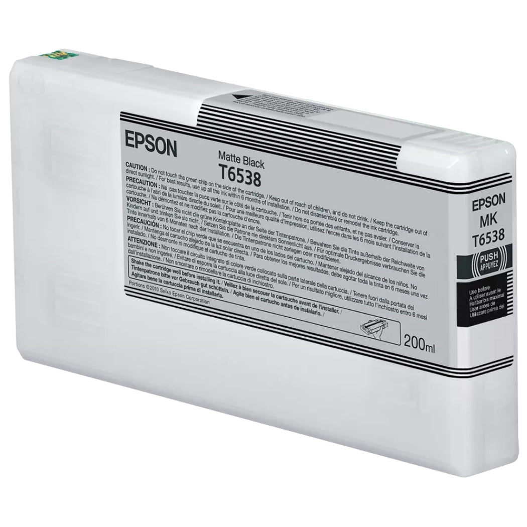 Epson T6538 Matte Black Ink Cartridge, T653800