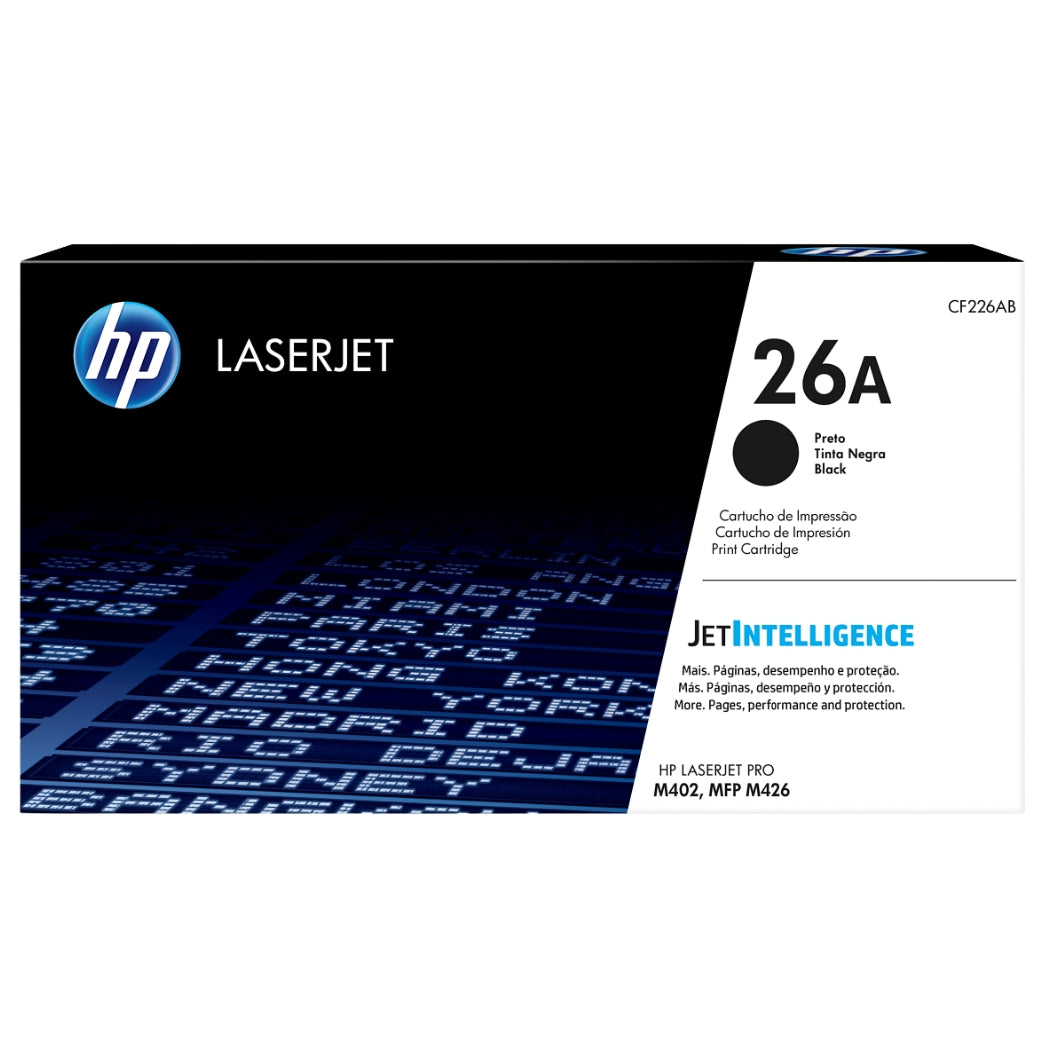 Genuine HP 26A Black LaserJet Toner Cartridge, CF226A