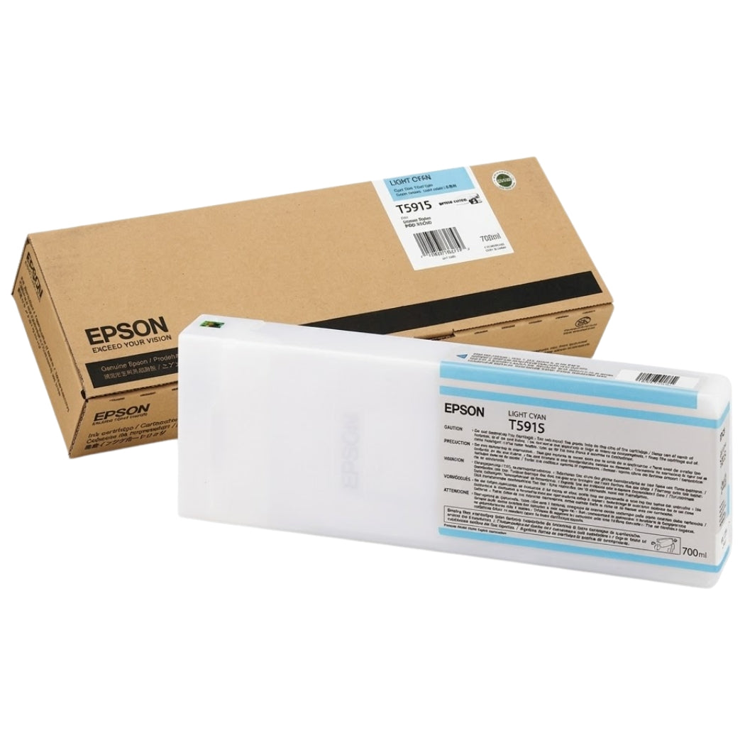 Genuine Epson T5915 Light Cyan UltraChrome K3 Ink Cartridge, T591500