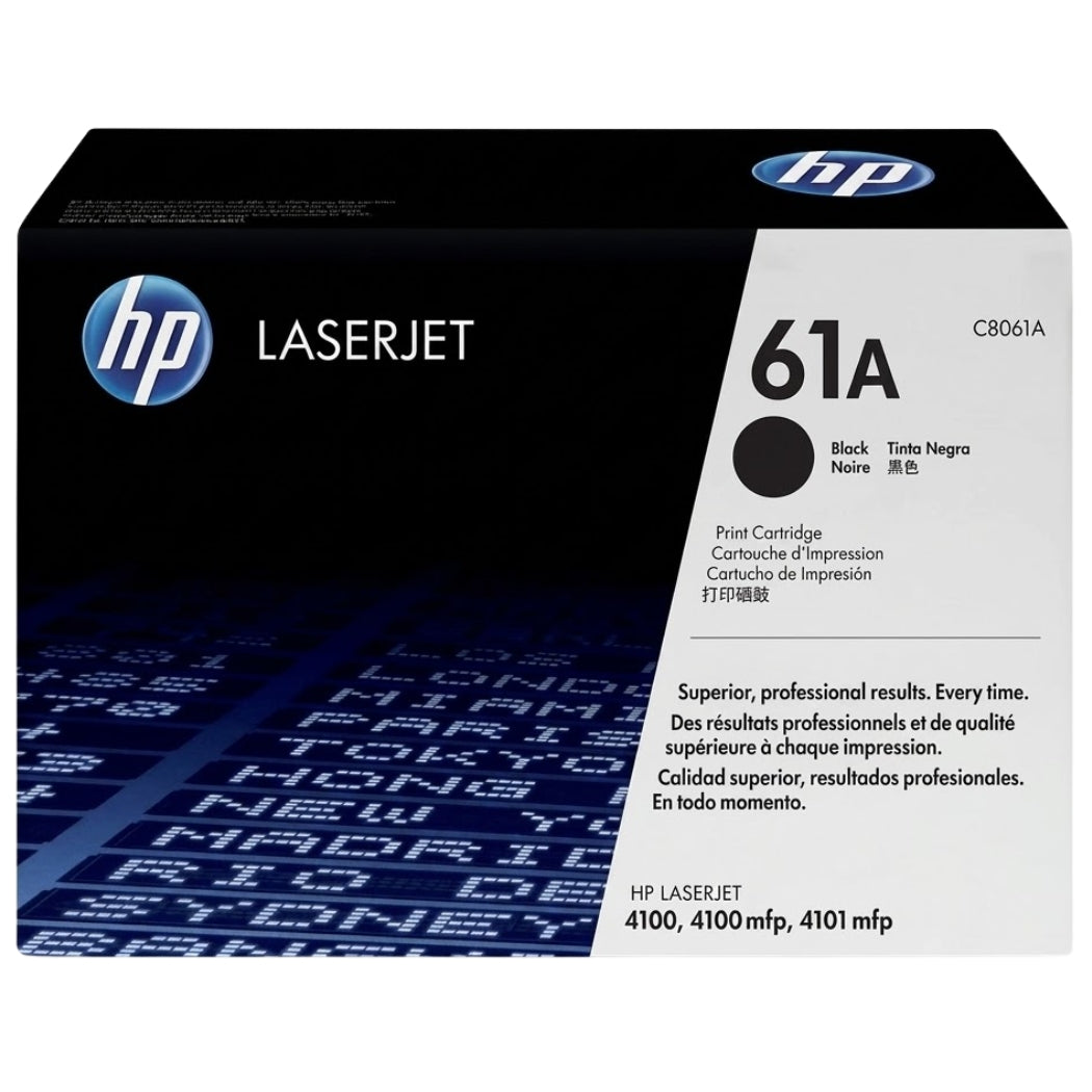 HP 61A Black Toner Cartridge, C8061A