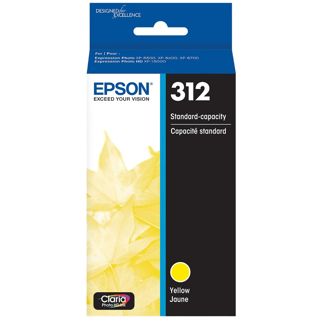Genuine Epson 312 Yellow Claria Photo HD Ink Cartridge, T312420