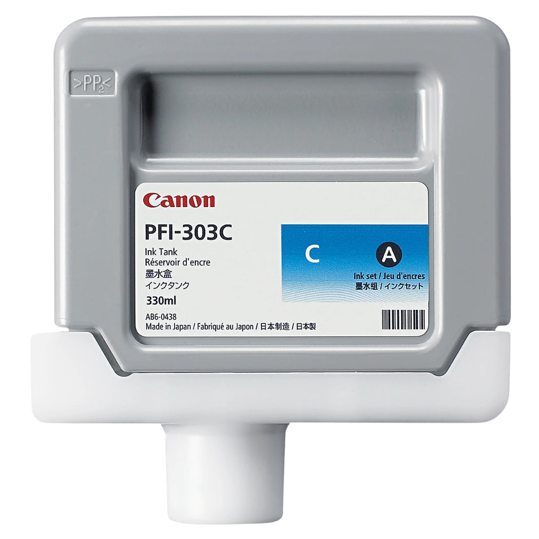 Canon PFI-303C Standard-Yield Cyan Ink Cartridge, 2959B001AA