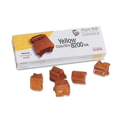 Original Xerox Phaser 8200 Standard Yield Yellow (016-2047-00) ColorStix Ink, 5/Box,