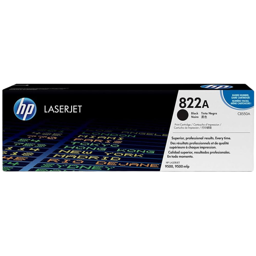 HP 822A Standard-Yield Black LaserJet Toner Cartridge, C8550A