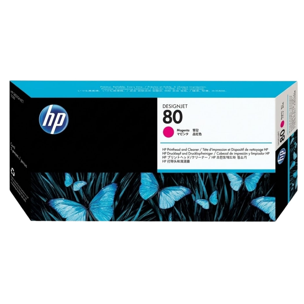 HP 80 (C4822A) Magenta Printhead & Printhead Cleaner