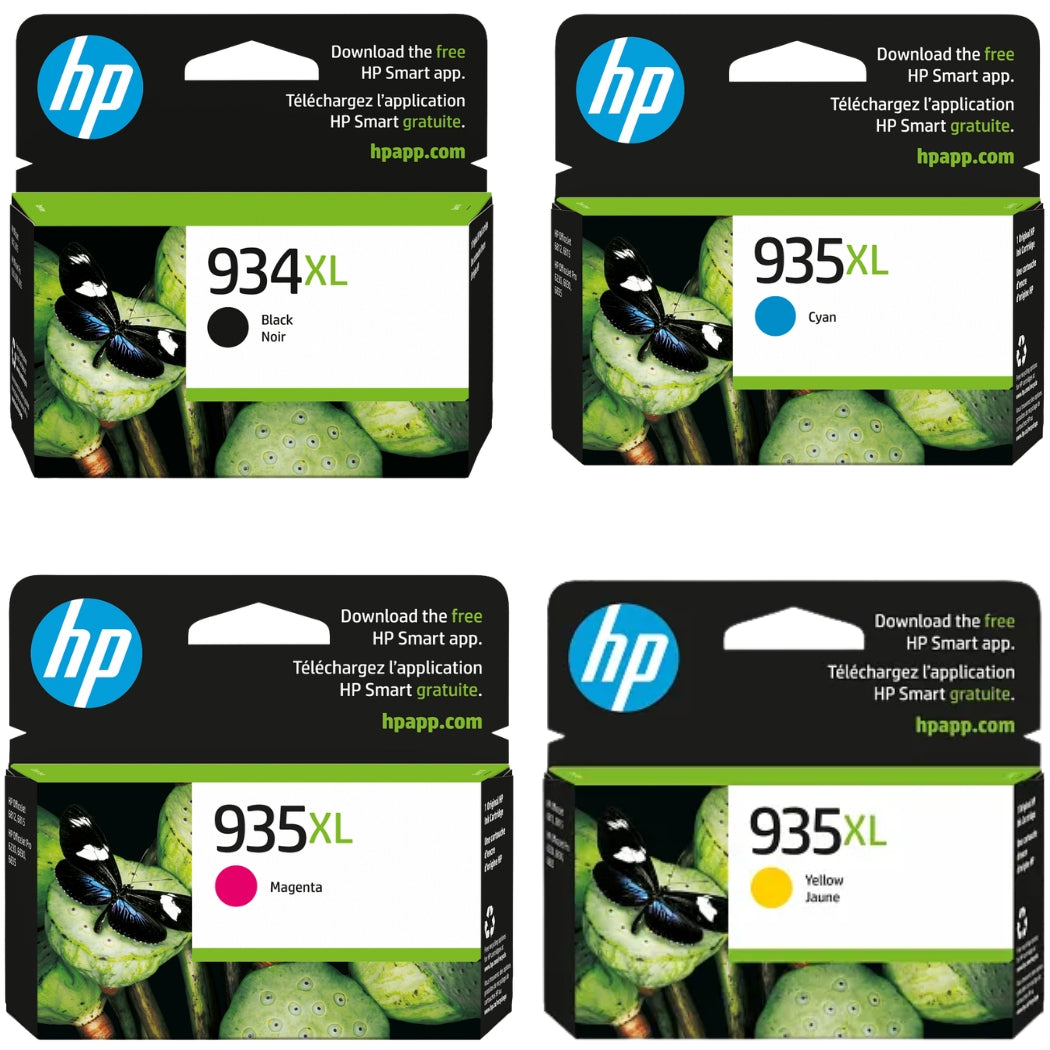 Original HP 934XL Black / 935XL Cyan, Magenta, Yellow Ink Cartridges