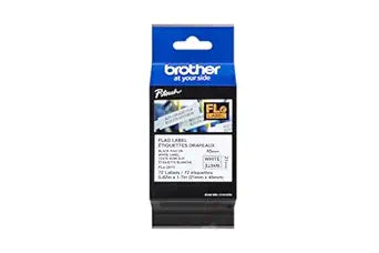 Original Brother FLe2511 21mm x 45mm White Non-Laminated Flag Labels