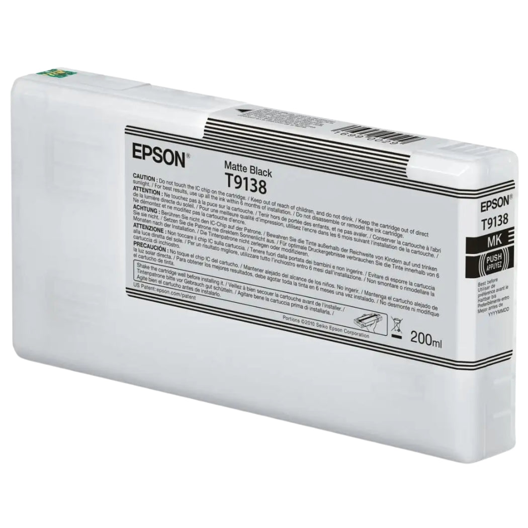 Original Epson T9138 Standard Yield Matte Black Ink Cartridge