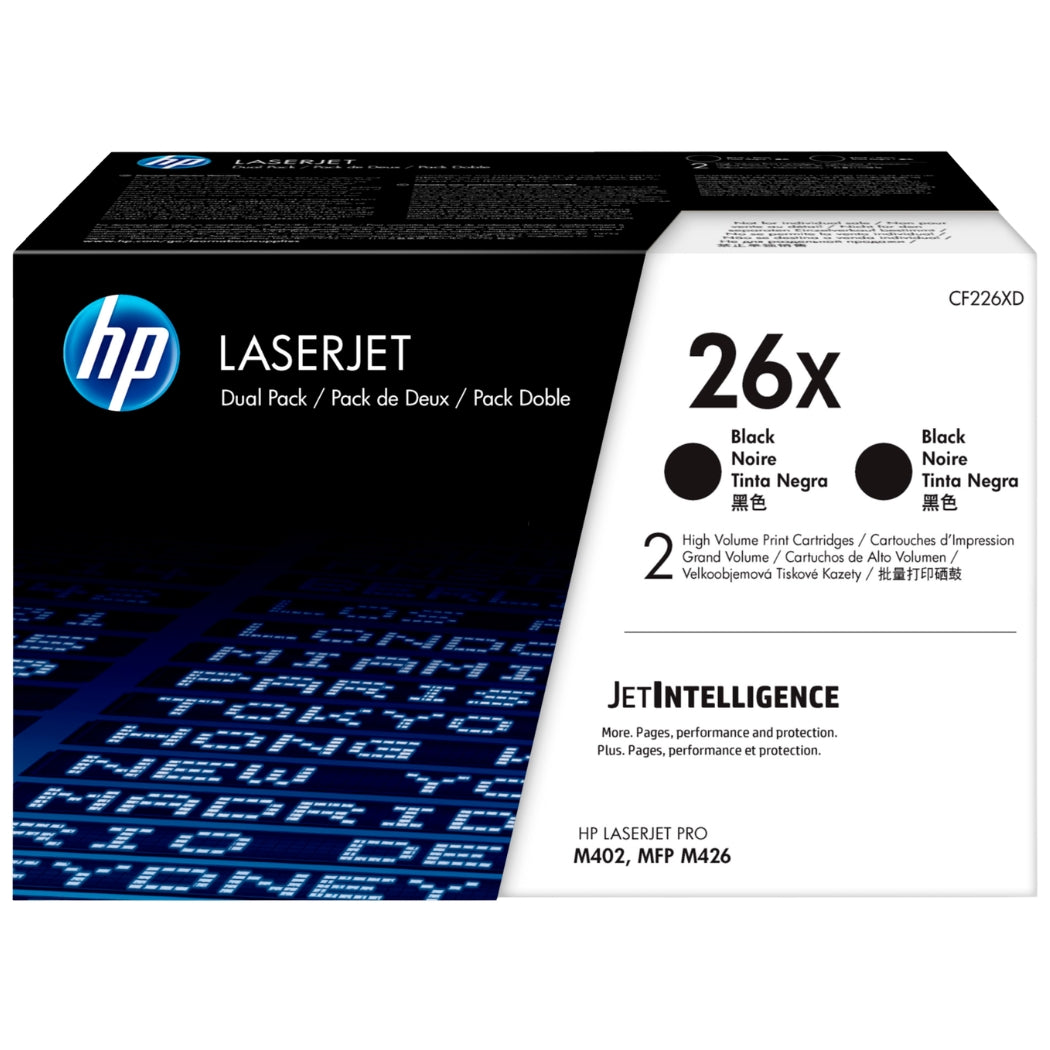 HP 26X High Yield Black LaserJet Toner Cartridge, CF226D