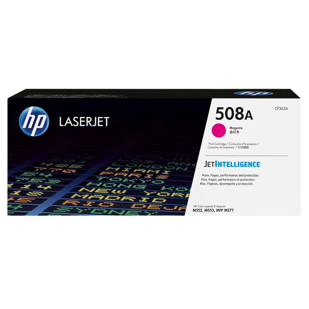 Original HP 508A Standard-Yield Magenta Toner Cartridge, CF363A