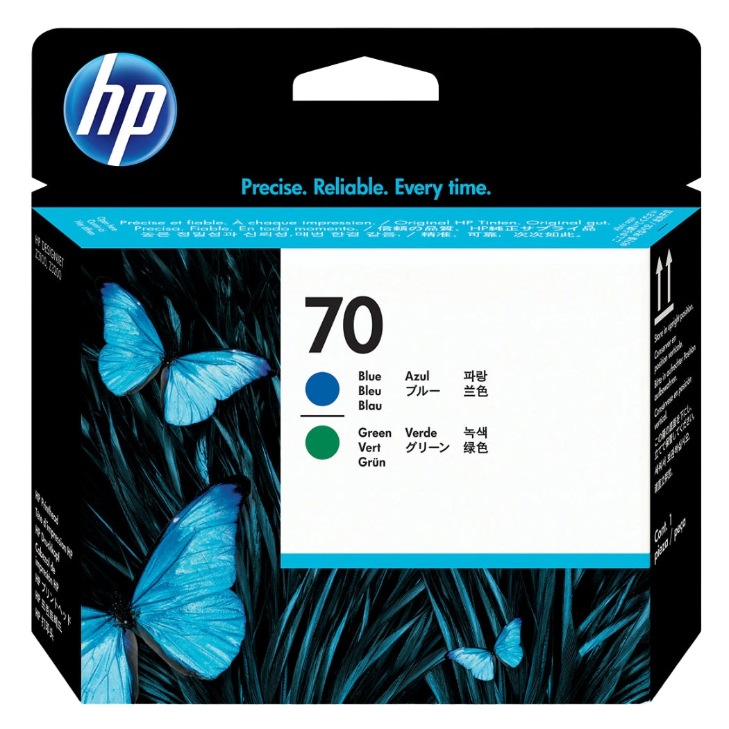 HP 70 (C9408A) Blue and Green DesignJet Printhead
