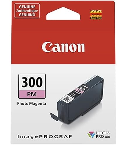 Original Canon PFI-300 Standard Yield Photo Magenta Ink Cartridge, 4195C002