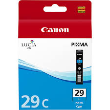 Original Canon PGI-29 Standard Yield Cyan Ink Cartridge, 4873B001