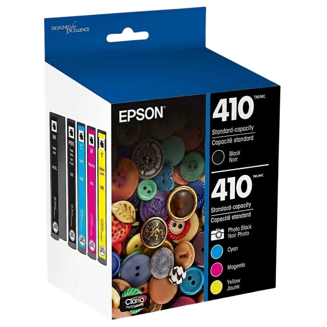 Epson 410 Black, Photo Black and Color Ink Cartridges
