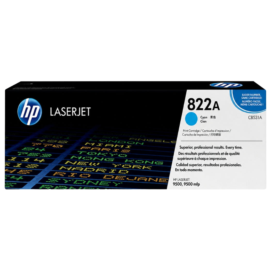 HP 822A Cyan Laser Toner Cartridge, C8551A