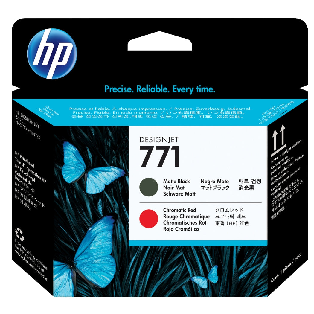 HP 771 (CE017A) Matte Black and Chromatic Red Printheads