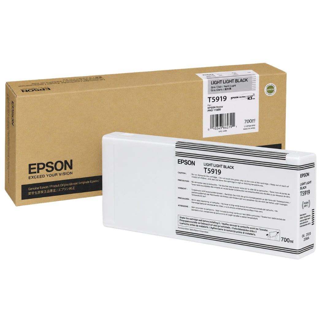 Genuine Epson T5919 Light Light Black UltraChrome K3 Ink Cartridge, T591900