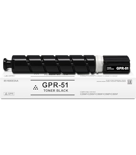 Original Canon GPR-51 Standard Yield Black Toner Cartridge, 8516B003