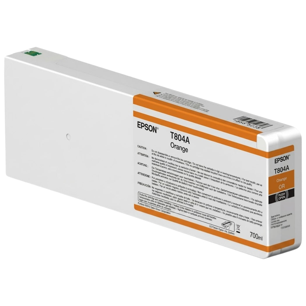 Genuine Epson 700ml UltraChrome HD Orange Ink Cartridge, T804A00