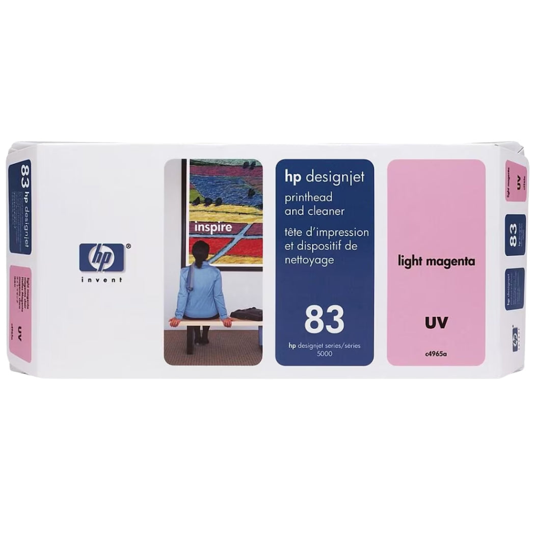 HP 83 Light Magenta DesignJet UV Printhead and Printhead Cleaner, C4965A
