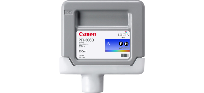 Canon PFI-306B Standard-Yield Blue Ink Cartridge, 6665B001
