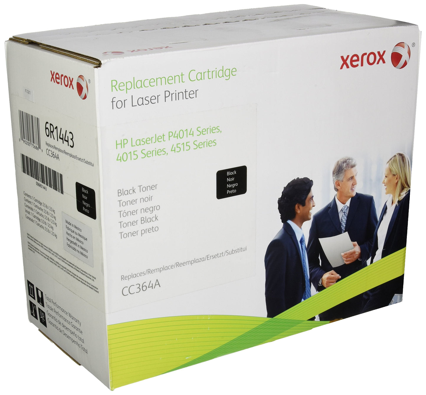 Original Xerox 6R1443 Standard Yield Black Toner Cartridge, 006R01443 (alternative to the HP 64A (CC364A)