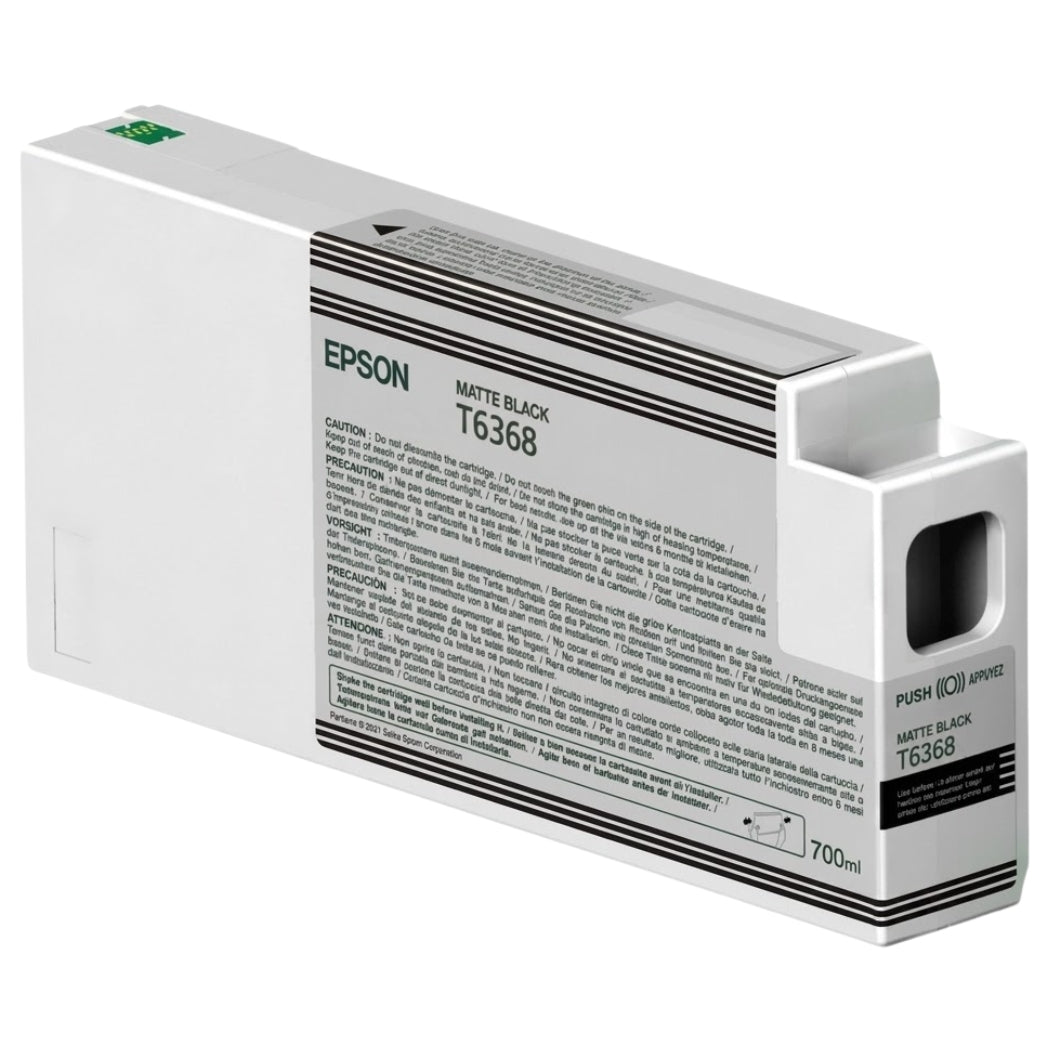Original Epson T636 Standard-Yield Matte Black Ink Cartridge, T636800