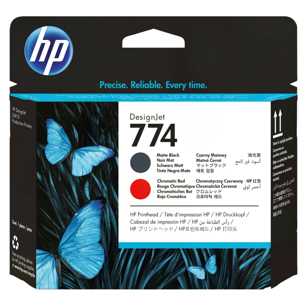 Genuine HP 774 Matte Black/Chromatic Red DesignJet Printhead, P2V97A