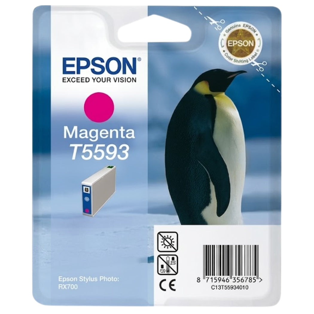 Original Epson T5593 Standard Yield Magenta Ink Cartridge, C13T55934010