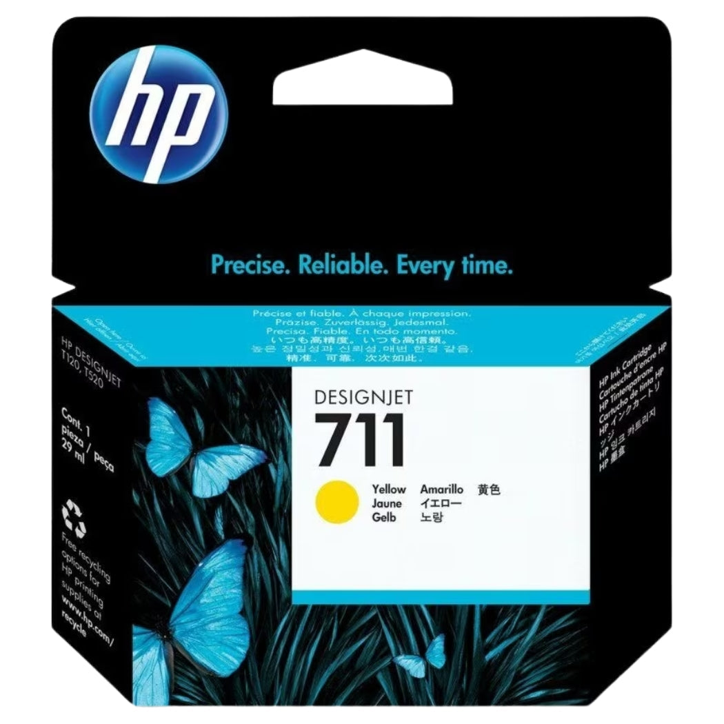 Original HP 711 29-ml (CZ132A) Yellow DesignJet Ink Cartridge