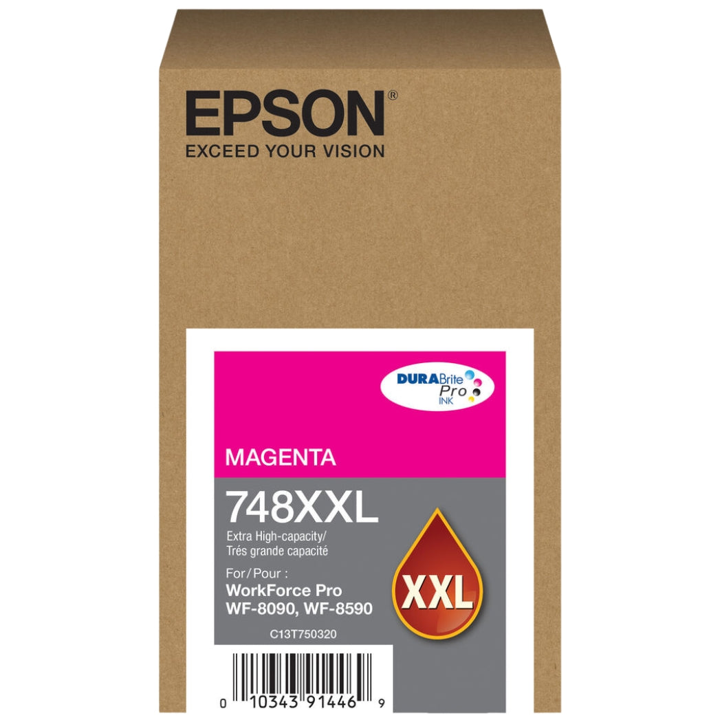 Epson 748XXL DURABrite Pro Extra High-Yield Magenta Ink Cartridge, T748XXL320