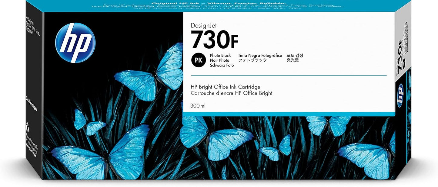 Original HP 730F High Yield Photo Black Ink Cartridge, 1XB2BA