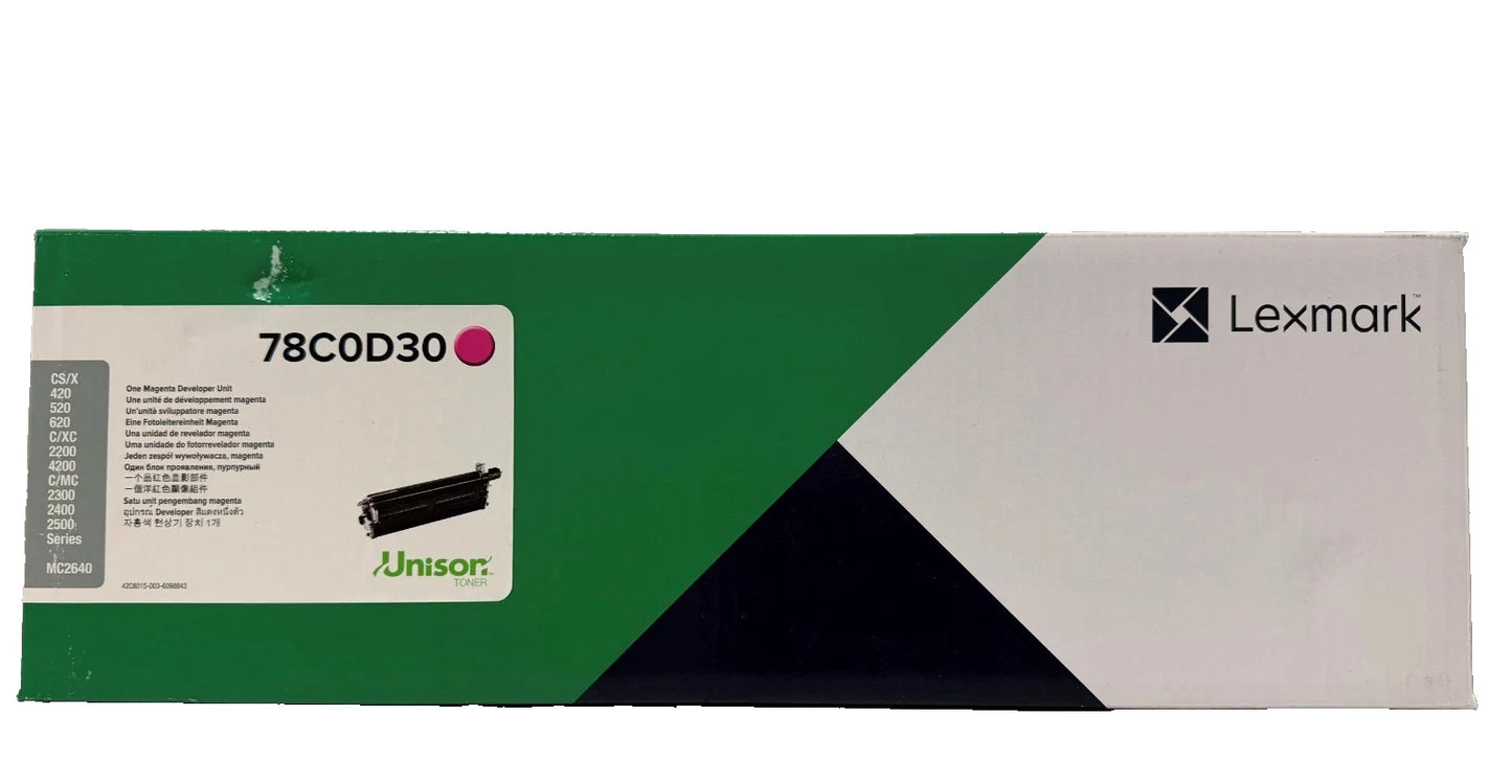 Original Lexmark 78C0D30 Extra High Yield Magenta Developer Unit