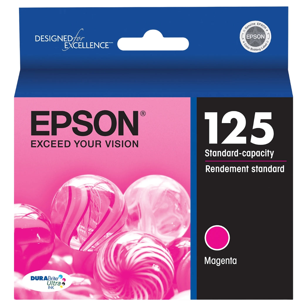 Original Epson 125 Standard Yield Magenta Ink Cartridge, T125320