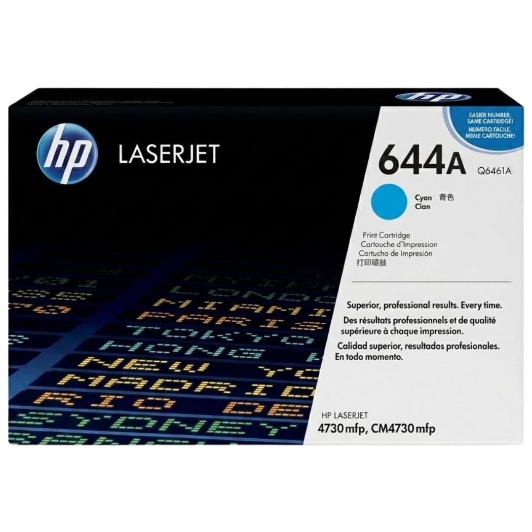 Original HP 644A Standard Yield Cyan Toner Cartridge, Q6461A